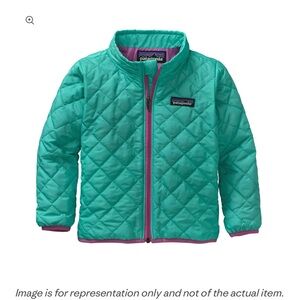 Patagonia Jacket Toddler 3T Teal Baby Nano Puff Quilted Insulated *READ*